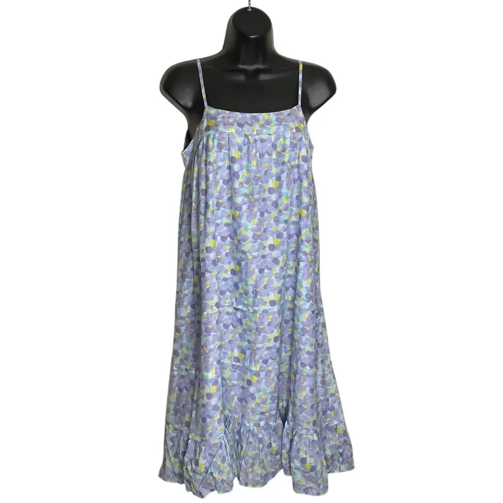 GAP Kids Dress Girls XXL (14-16) Silk Cotton Tiered Ruffle Sleeveless Lined NWT